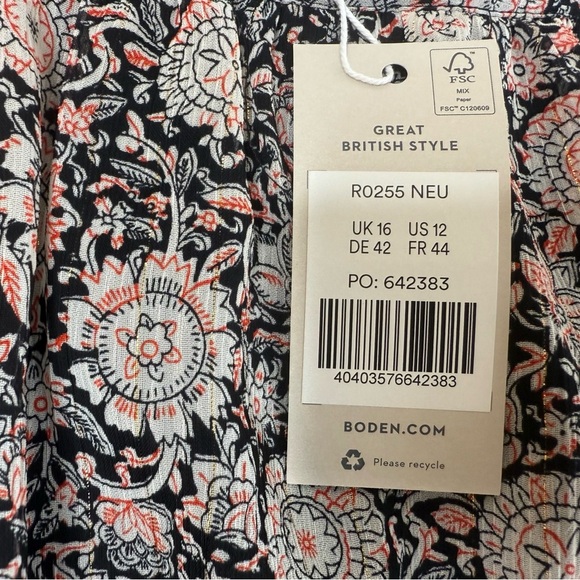 Boden Ruffle Mini Skirt Women 12 Floral Petal Spring NEW. 822 - Picture 2 of 3